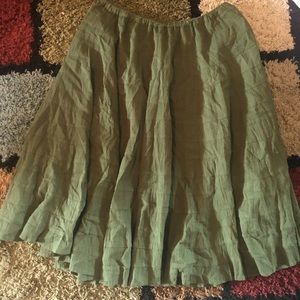 Green skirt